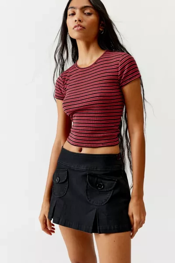 UO Jillian Pleated Micro Mini Skirt