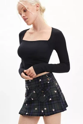 UO Jillian Pleated Micro Mini Skort