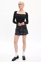UO Jillian Pleated Micro Mini Skort