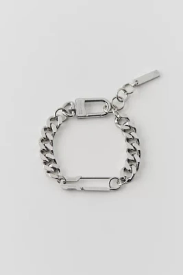 RARE ROMANCE Safety Pin Chunky Cuban Chain Bracelet