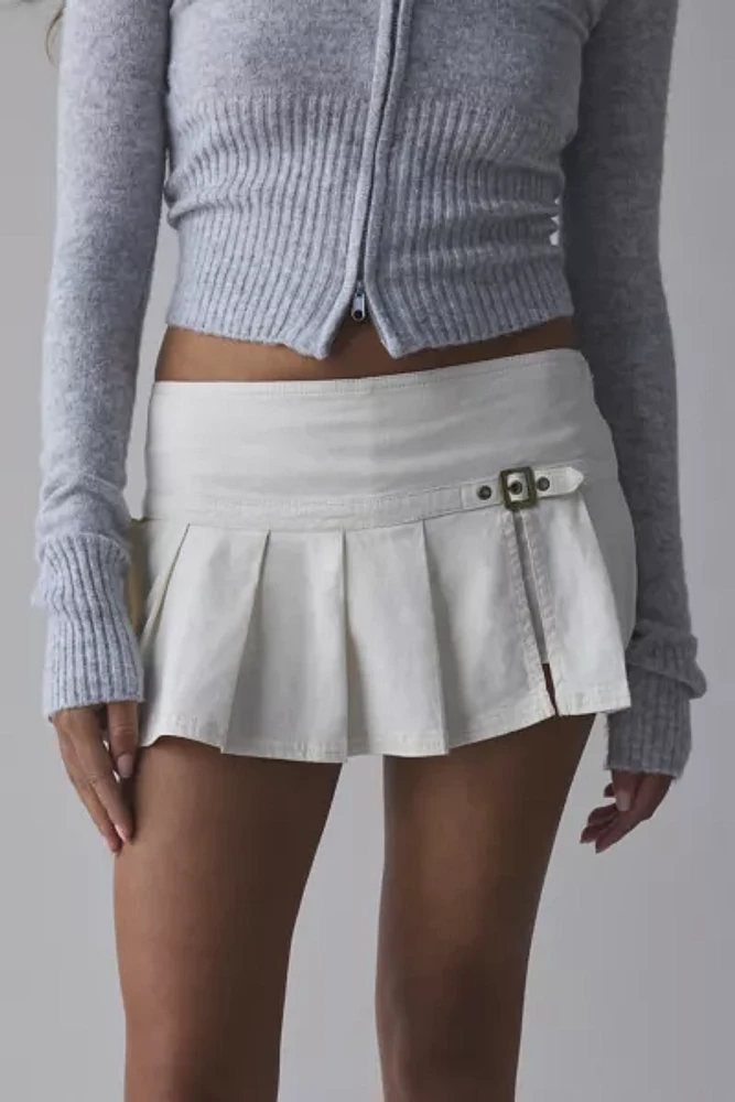 BDG Shaina Belted Linen Micro Mini Skort