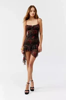 UO Rosebud Mesh Mini Dress