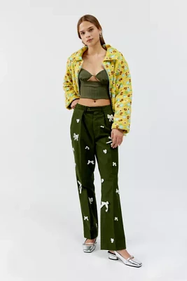 THE SERIES X Urban Renewal Remade Allover Bows Canvas Trouser Pant
