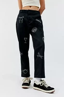 THE SERIES Embroidered Dickies High-Waisted Ankle Pant