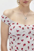 Motel Derige Off-The-Shoulder Sweetheart Neckline Top