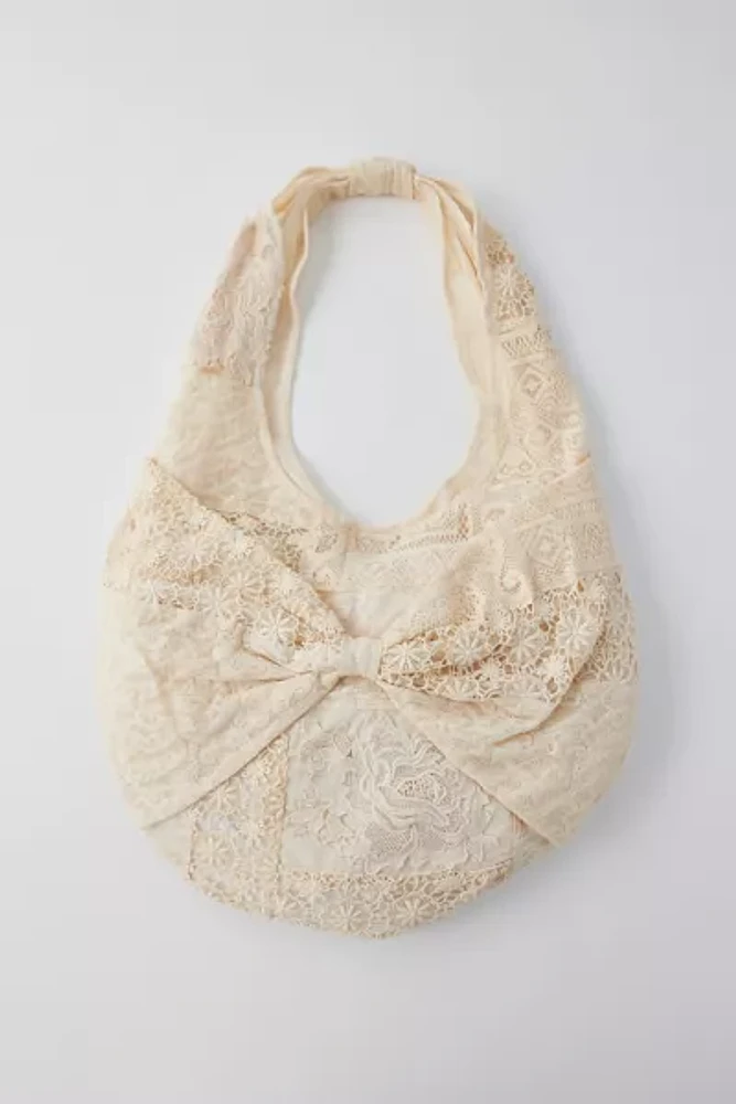 Kimchi Blue Lace Bow Hobo Bag