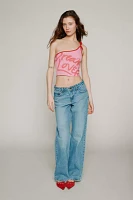 Kimchi Blue Dream Lover One-Shoulder Cropped Tank Top