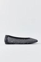 Steve Madden Auden Rhinestone Mesh Ballet Flat