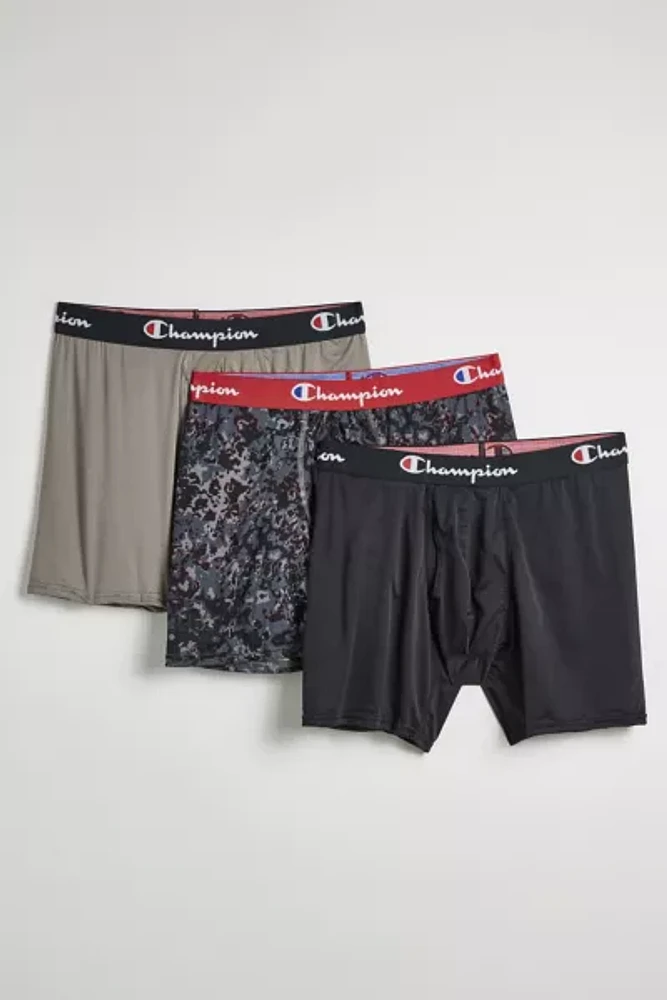 Champion Lightweight Stretch Mesh Boxer Brief 3-Pack