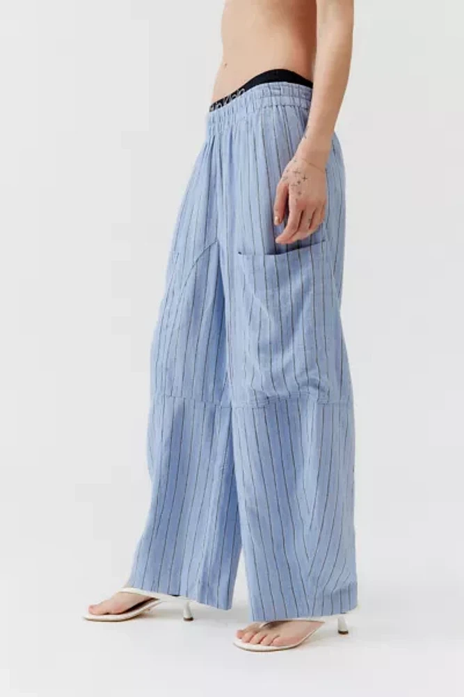 UO Mae Striped Linen Cargo Pant