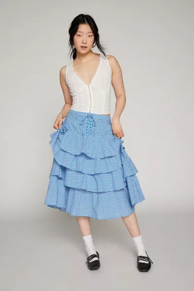 Kimchi Blue Diana Tiered Maxi Skirt