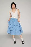 Kimchi Blue Diana Tiered Maxi Skirt