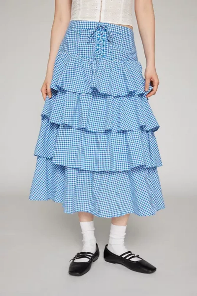 Kimchi Blue Diana Tiered Maxi Skirt