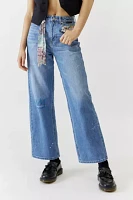 Lee X Jean-Michel Basquiat Printed Pocket Wide Leg Jean