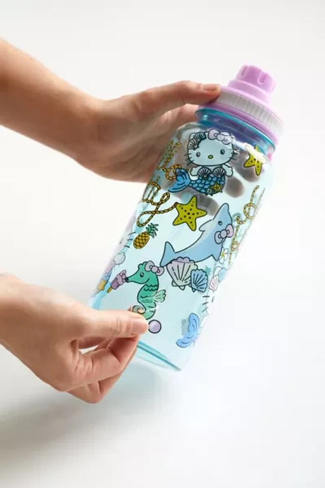 Hello Kitty Mermaid Water Bottle & Sticker Set
