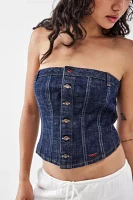 BDG Mia Seamed Denim Bandeau Top