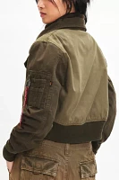 Alpha Industries Cropped Canvas Bomber Jacket