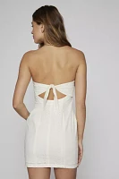 BDG Summer Eyelet Strapless Mini Dress