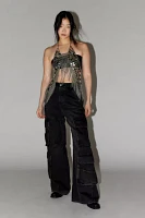 River Metal Fringe Halter Top