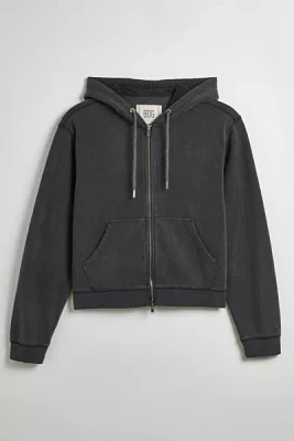 BDG Bonfire Solid Zip-Up Hoodie Sweatshirt