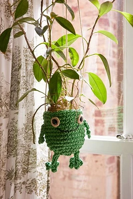 Froggy Crochet Plant Hanger