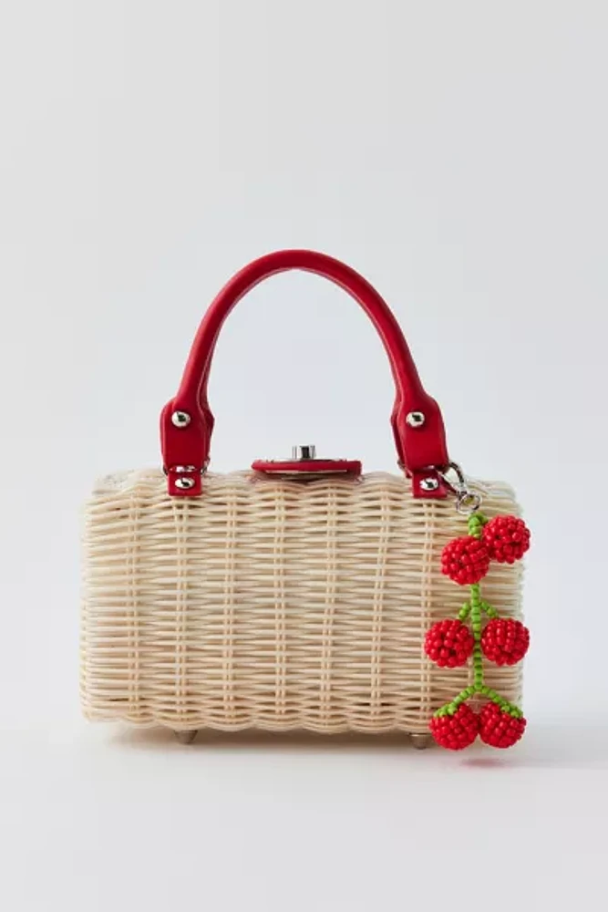 Kimchi Blue Woven Straw Hinge Mini Bag