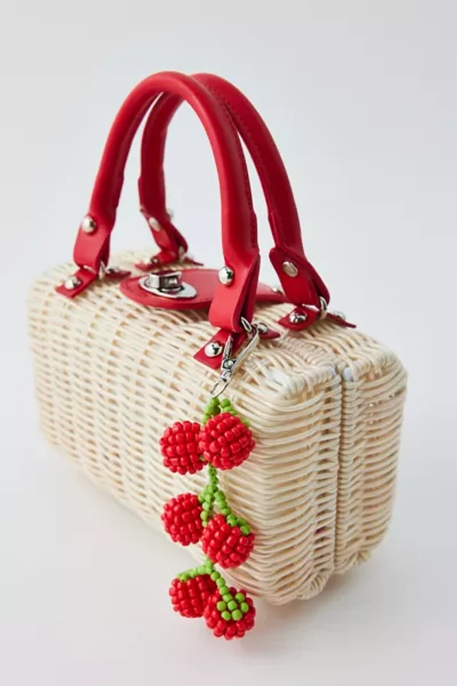 Kimchi Blue Woven Straw Hinge Mini Bag