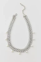 Pearl & Chain Collar Necklace