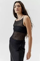 Urban Renewal Remnants Lace Longline Asymmetrical Tank Top