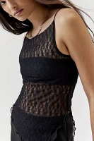 Urban Renewal Remnants Lace Longline Asymmetrical Tank Top