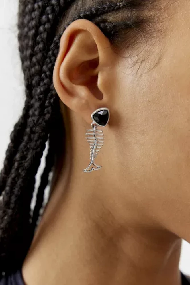 Fish Bones Post Earring