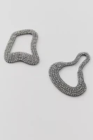 Rhinestone Statement Mismatched Hoop Earring