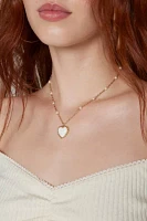 Delicate Cherub Cameo Heart Necklace