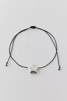 Hammered Star Corded Necklace