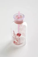Hello Kitty Strawberry Glass Milk Bottle
