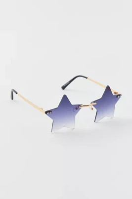 Ziggy Rimless Star-Shaped Sunglasses