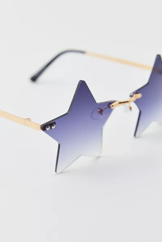 Ziggy Rimless Star-Shaped Sunglasses
