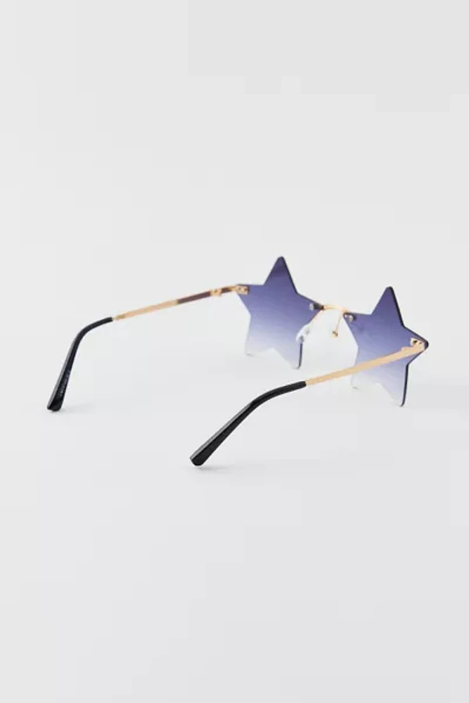 Ziggy Rimless Star-Shaped Sunglasses