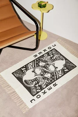 Cat Of Hearts Printed Rug