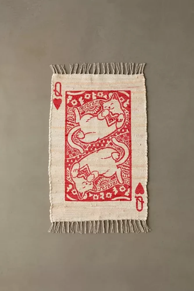 Cat Of Hearts Printed Rug