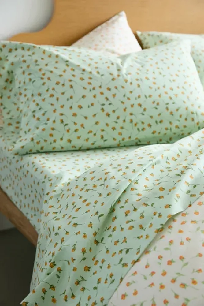 Rosebud Floral Sheet Set