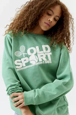 Old Sport Puff Paint Pullover Sweatshirt