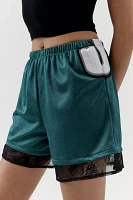 Urban Renewal Remade Lace Trim Mesh Active Short