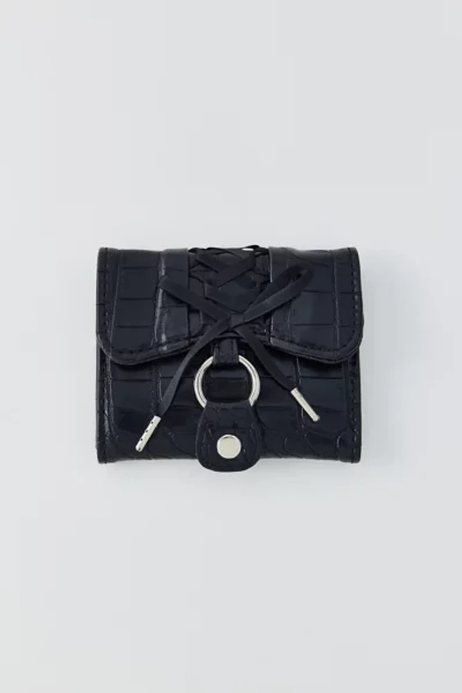 Kimchi Blue Kez Laced Faux Leather Cardholder Wallet