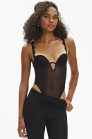 Bluebella Jasmine Sheer Mesh Scalloped Wired Bodysuit