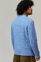 BDG Fluffy Blue Cable Knit Sweater