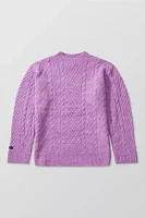 BDG Fluffy Pink Cable Knit Sweater