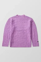 BDG Fluffy Pink Cable Knit Sweater