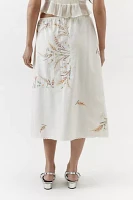 Urban Renewal Remade Embroidered Midi Skirt