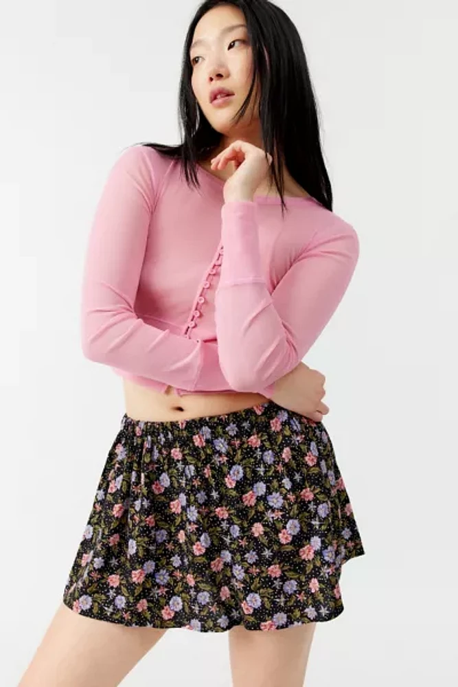 Urban Renewal Remade Floral Micro Mini Skirt